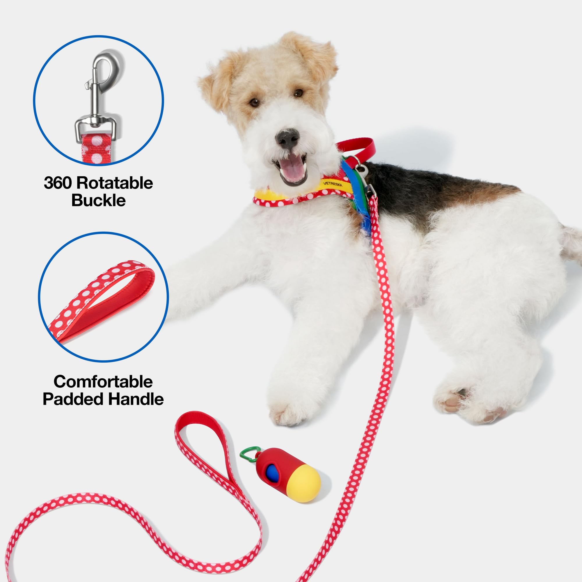 Vetreska Moma Dog Harness And Leash Set, No-Pull Puppy Harness For Walking And Training, Easy Walk Dog Harness For Small Medium